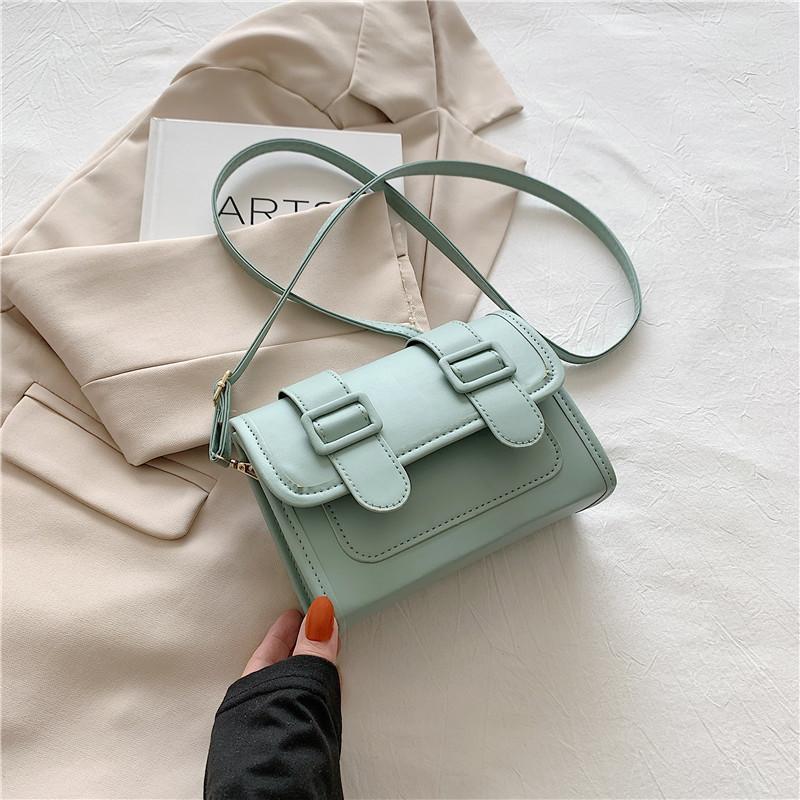 Trendy Street Style Pu Shoulder Bag For Women Fashionable Retro Small Square Bag 2023 Summer Edition