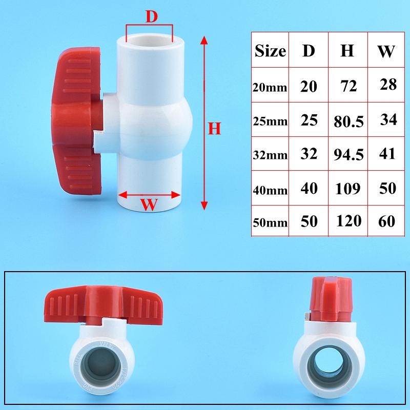 2 шт. 20~50 мм ПВХ труба прямой тройник колено соединение крестообразный соединитель садовый ирригационный водопроводный кран шаровой клапан для контроля воды в аквариуме