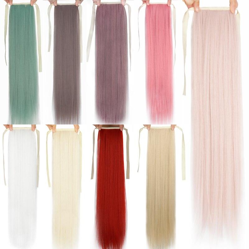 MERISIHAIR 22-дюймовые синтетические волосы, термостойкие прямые волосы с хвостиком, накладные волосы, наращивание волос, парик с конским хвостом