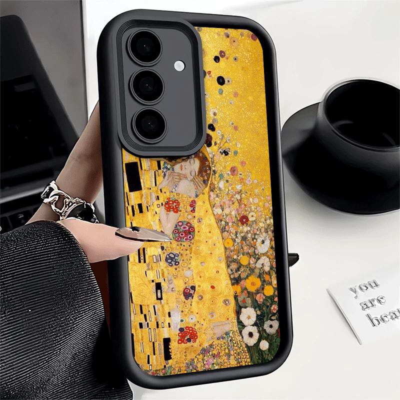 Чехол для телефона для Samsung Galaxy A17 A16 A15 A14 A13 Поцелуй Густава Климта Искусство A56 A36 A26 A55 A35 A25 A54 A34 A24 A53 A33 A23 A07 A