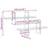 VidaXL Wall Shelf Artisan Oak 124.5x18x60.5 Cm Engineered Wood 853271
