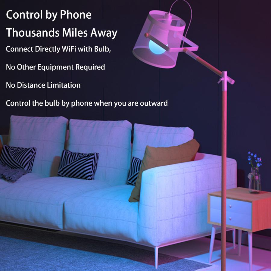 Tuya WiFi Smart LED Bulb Light E27 12W 15W 18W RGB CW Dimmable Led Lamp Управление через приложение Работает с Alexa Google Home Assistant
