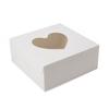 10Pcs Cupcake Box Visible Food Grade Mini Individual Cake Packing Case with Heart Shaped Window Kitchen Tool
