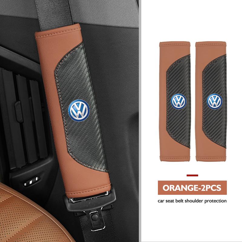 1PC Car Shoulder Protection Texture Seat Belt Protective Cover For Volkswagen VW Polo Jetta Sagitar Magotan Passat B5 B6 B7 CC zk8