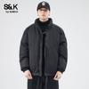Мужская утепленная куртка Baleno S&K с воротником-стойкой и карманами-карго