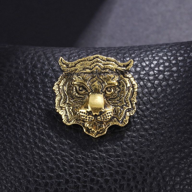 Retro Style Tiger Chinese Dragon Angel Brooch Badge