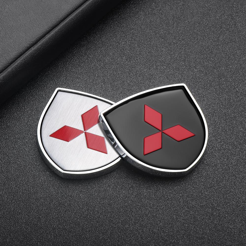 Car 3D Metal Shield Logo Auto Body Trunk Fender Stickers Accessories For Mitsubishi 9 Ralliart EX ASX L200 Colt Outlander Pajero