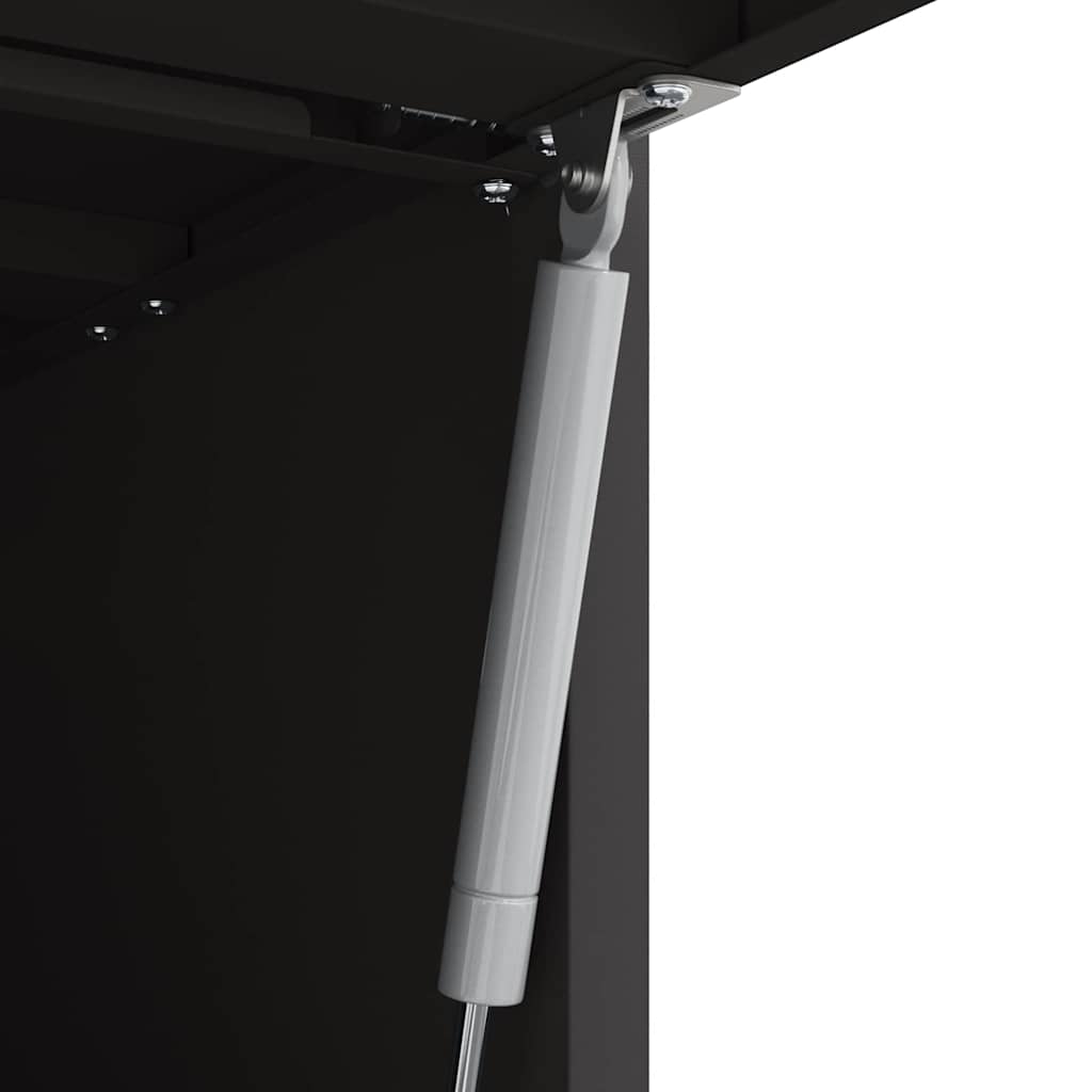 Wall Mounted Garage Cabinet with Gas Strut Door Black