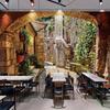 Пользовательские 3D фотообои Европейский город Вид улицы Фотообои Кухня Гостиная Ресторан Домашнее украшение Живопись