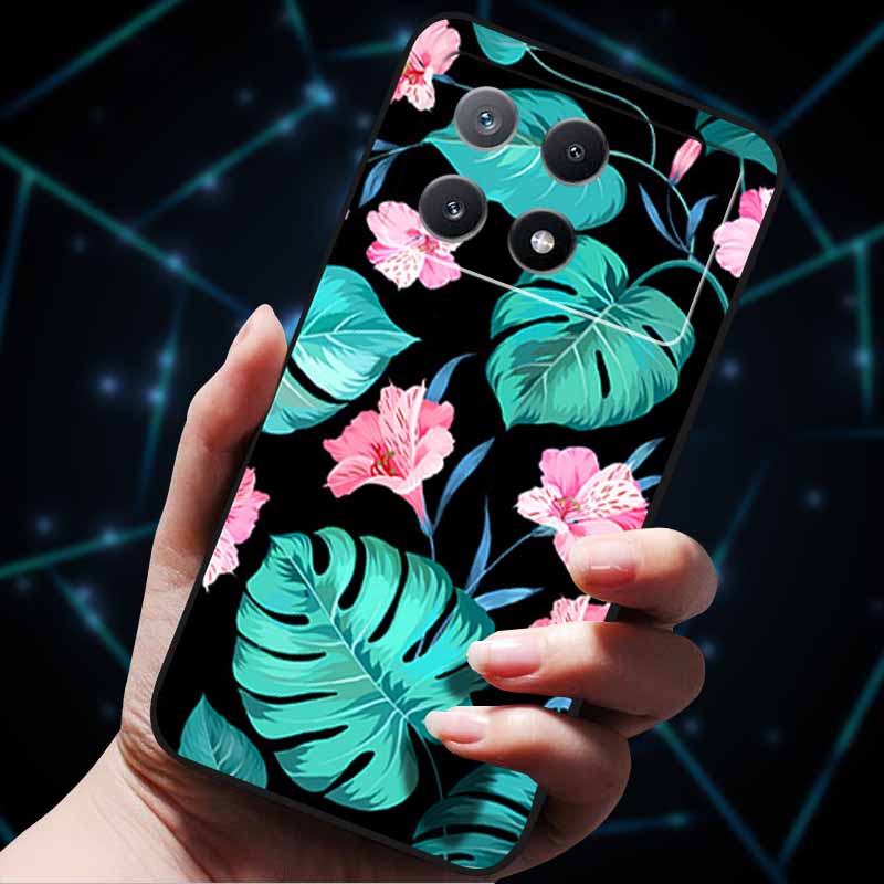 3D Flowers Emboss Fundas For Poco X6 Pro Case Soft Silicone Phone Case for Xiaomi Poco X6 Pro Poco X 6 Pro X6Pro Pocox6 Pro Bags