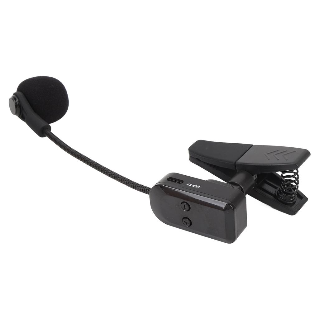 Беспроводная микрофонная система для саксофона, накладной микрофон для инструмента, дальность 131 фут, подключи и играй, микрофон для духовых инструментов для группы