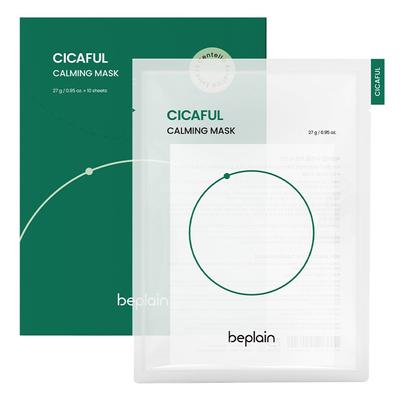 Успокаивающая маска BePlain Cicaful 27 г, 10 шт., 1 шт.