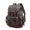 Unisex Waterproof Waxed Canvas Travel Backpack for Outdoor Sports and Laptops