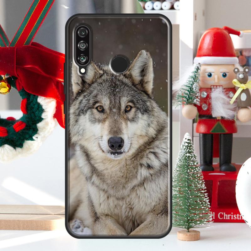 Чехол Animal Wolf Howling для Huawei Nova 12i 11i 8i 12s Y73 Y72 Y61 Y91 Y90 Y70 Y60 9 10 SE P60 Pro P30 P40 Lite