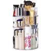 Cosmetic Makeup Storage Holder Organizer Adjustable 360 Rotation Box, 23L X 23B X 30H Cm. (Transparent)