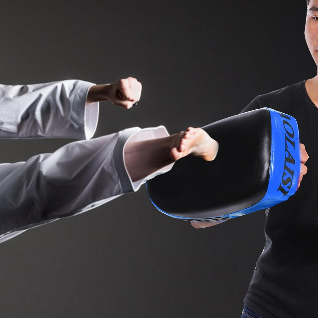 Муай Тай Бокс Удары Ногами Изогнутая Площадка Рука Ноги Цель Удары Тренировочный Щит(синий)