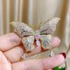 Autumn New Popular Fashion Butterfly Brooch Women's Luxury Brooch Flower Personalized Niche Design Clothing Accessories