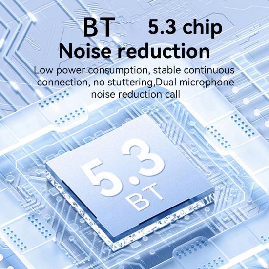 Беспроводные наушники Светодиодный индикатор питания IPX 4 Водонепроницаемый HiFi звук Увеличенный срок службы батареи Bluetooth-совместимые наушники 5.3
