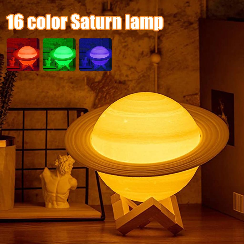Planet DIY Night Light Living Room Bedroom Desktop Decoration Table Lamps Children's Room Home Deco Gift Led Night Lamp
