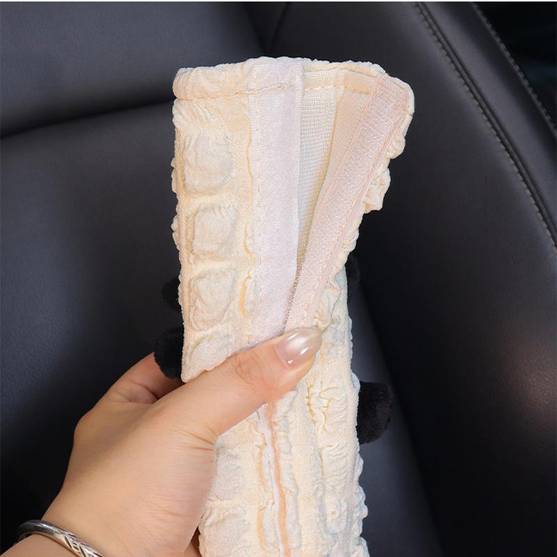 Новый Милый Мультяшный Панда Чехол на Ремень Безопасности Автомобильного Сиденья Четыре Сезона Универсальный Мягкий Пуховый Материал Авто Безопасность Наплечник Украшение Автомобиля