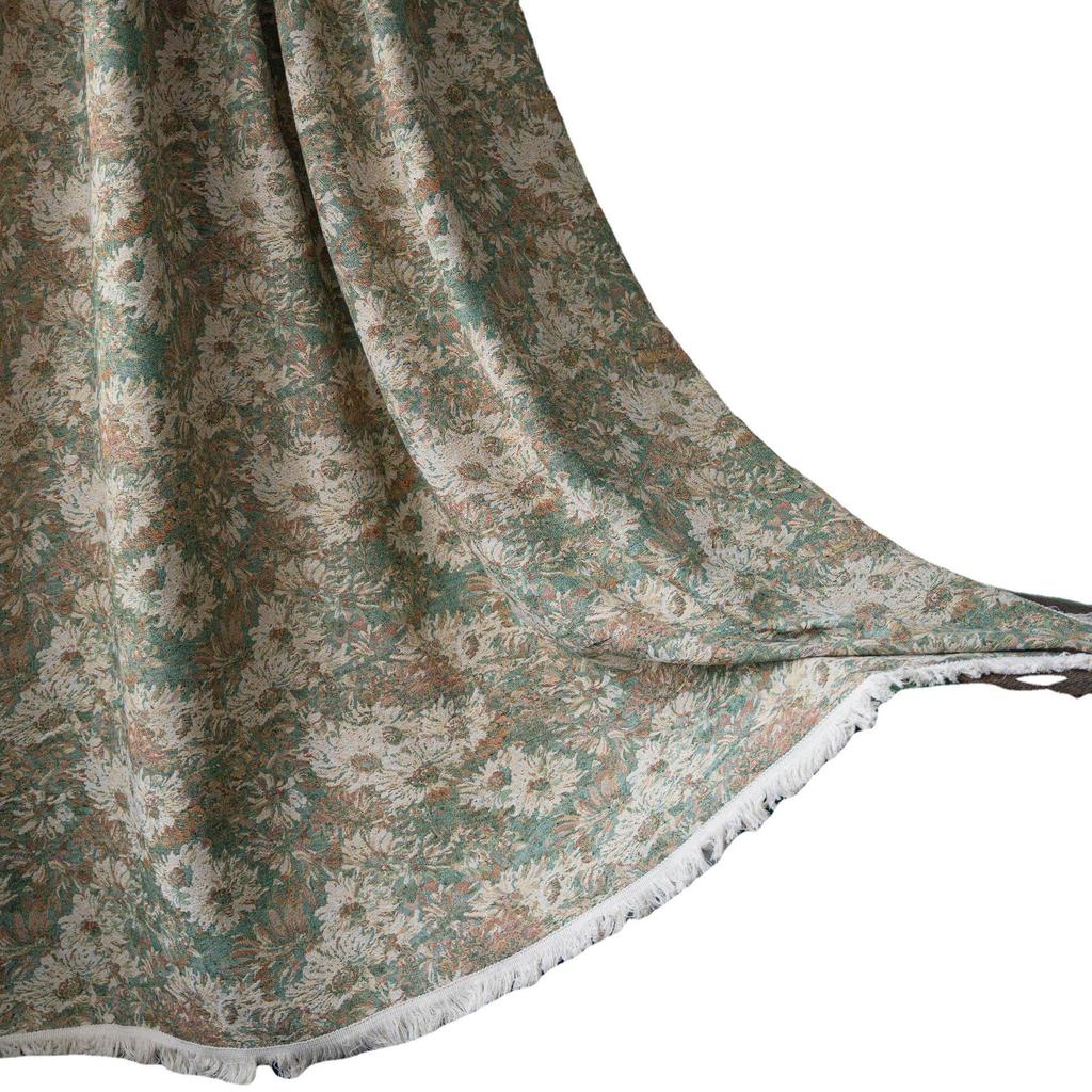 Imanqi Yun Зеленые шторы с цветочным рисунком полу-блэкаут для кухни, эркерного окна