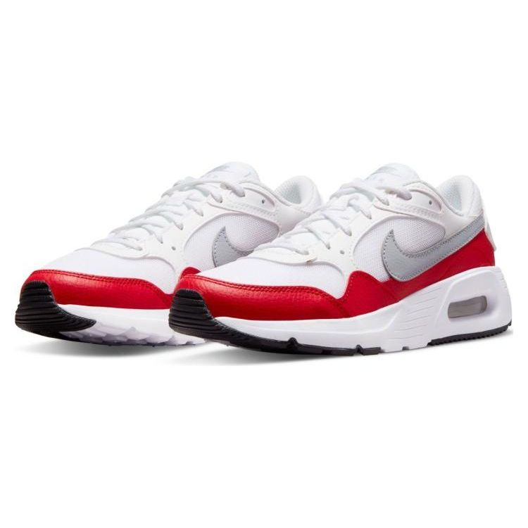 Nike Air Max SC Retro Sports Comfortable Fabric Leather Low Top Casual Running Shoes Women Sneaker White Red CZ5358-108