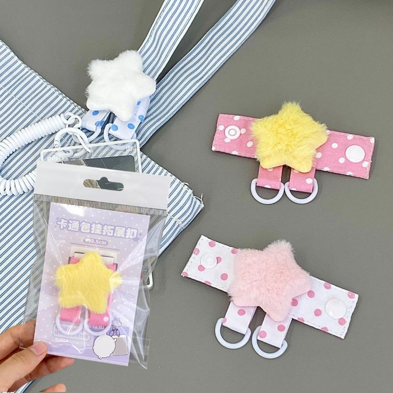 Creative DIY Keyring Accessories Pentagram Wave Point Bag Pendant for Funky Fashion