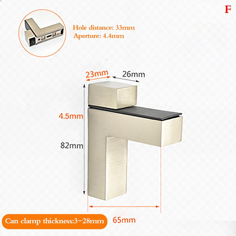 Регулируемый стеклянный держатель полки из сплава Стеклянные зажимы Держатель кронштейна для полки