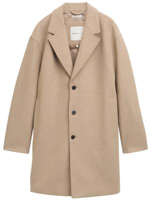 Пальто Tom Tailor Denim Relaxed с содержанием шерсти туманно-бежевый меланж (1042407_35750)