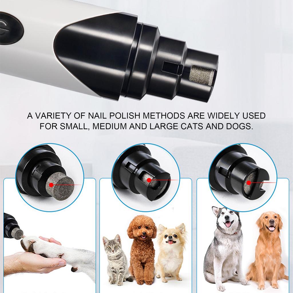 Pet Nail Clipper Rechargeable Electric Nail Trimmer for Small Medium Large Dogs Cats