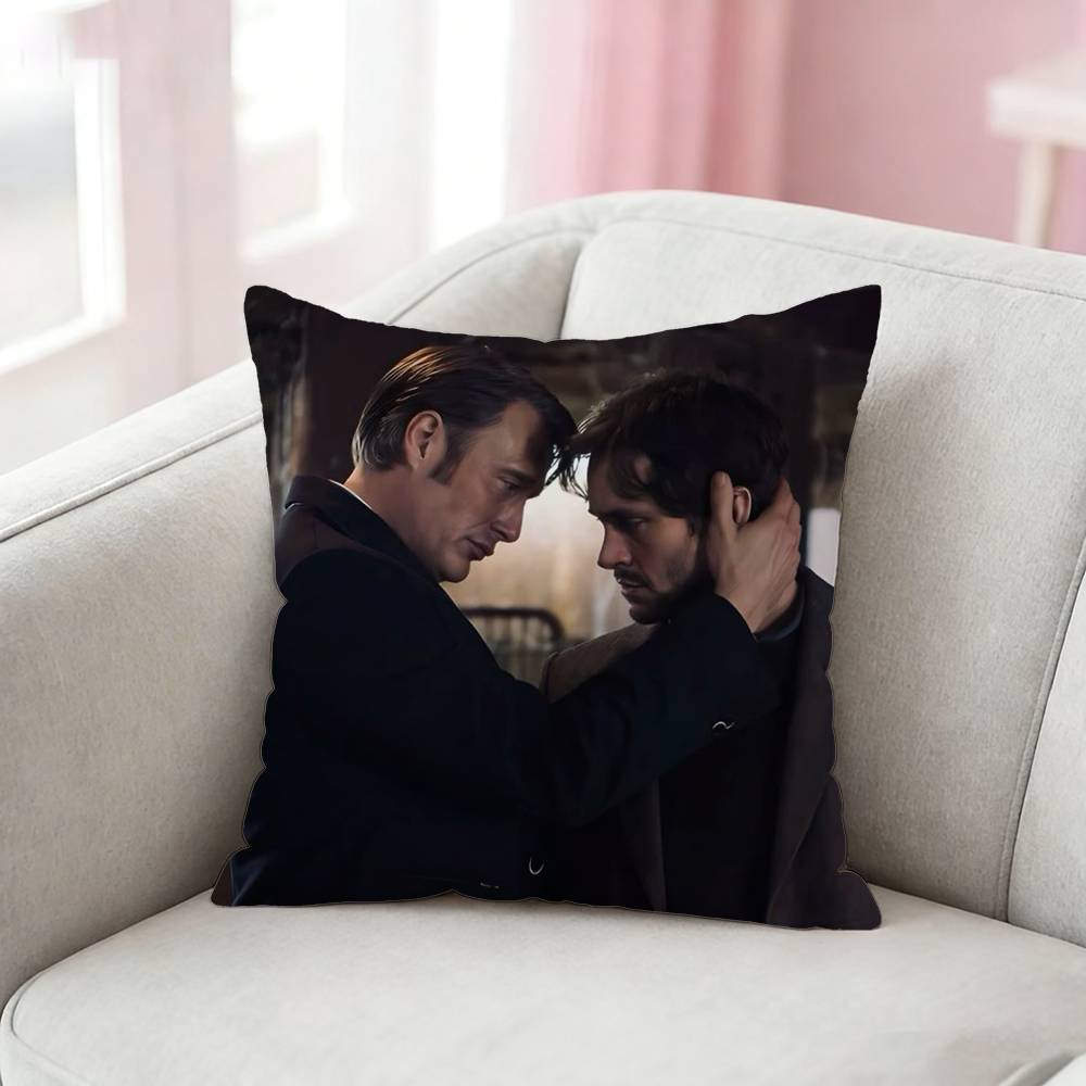 H-Hannibals And Will Pillow Case Cushion Cover Throw Pillow Case For Car Sofa
