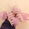 Sweet Bow Shark Clip French Style Women Hair Grab Luxury Chiffon Hair Claw  Hair Accessory