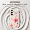 For Samsung Galaxy A17 5G Case Flower Pattern Printing Straight Edge TPU Phone Back Cover