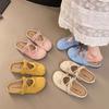 Double Bow Bag Head Slippers Women's 2025 Autumn New Fashion Casual Suede Flat Bottom Solid Color Half Drag Women