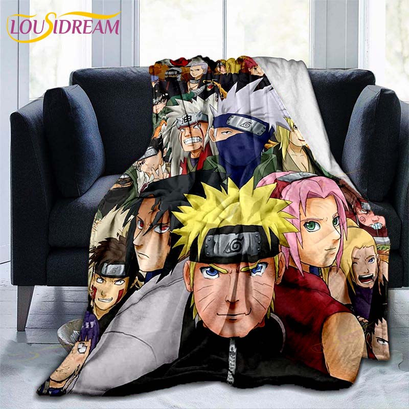 Одеяло с рисунком Наруто, пододеяльник для дивана, дорожное постельное белье, фланелевое одеяло, покрывало