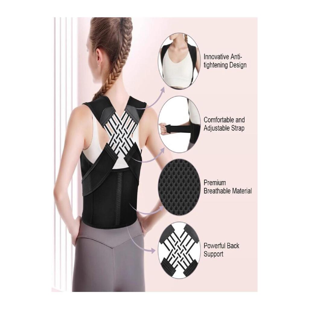 Спортивный корсет для коррекции осанки спины, регулируемый вертикальный пояс для офиса и дома, повседневный корсет
