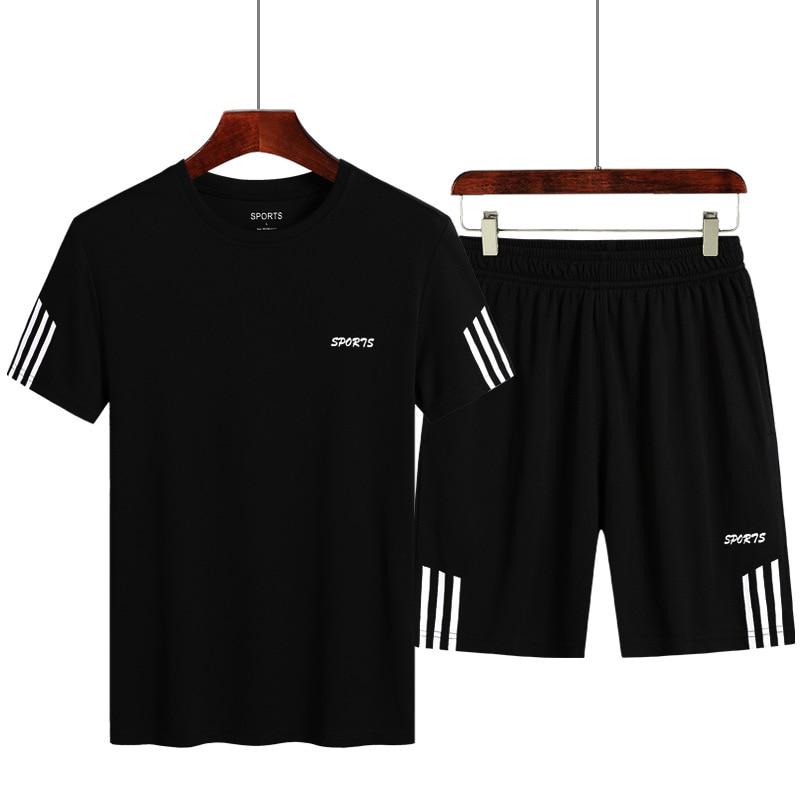 Mens Tracksuit Sportwear Set Casual Running Fitness Two -Piece Set