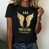 Женская футболка Мистический символ Ангельского Крыла Свободный крой Круглый вырез Топ