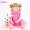 BZDOLL 55 см полностью силиконовая кукла Bebe Reborn реалистичная мягкая виниловая принцесса Единорог игрушка для купания девочек детский подарок на день рождения