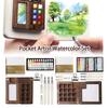Палитра для рисования Travel Paint Palette Mini Watercolor Palette Set with Clip Портативный набор для акварели Деревянная сетка Paint Box Gift for Children