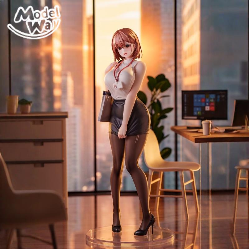 28cm Genuine ModelWay Miss OL Anime Figure Udon Artist New Product Desktop Cute Ornament Computer Case Decoration