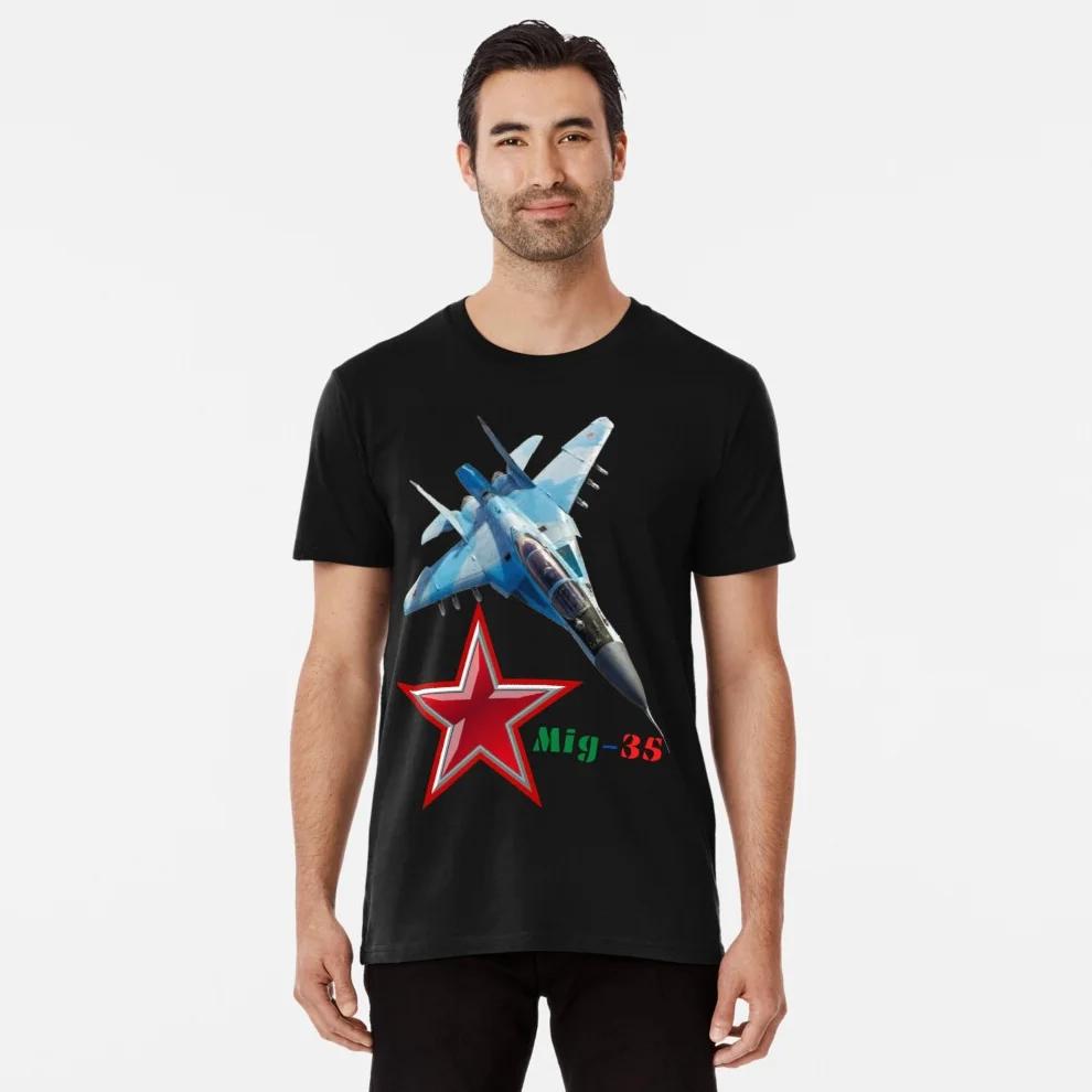 Russia MiG35 FulcrumF Multirole Fighter T Shirt New 100 Cotton Short Sleeve ONeck Casual Tshirts Loose Top Size S3XL