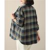 Casual Loose-Fitting Plaid Cotton Shirt for Women, Perfect for Autumn
