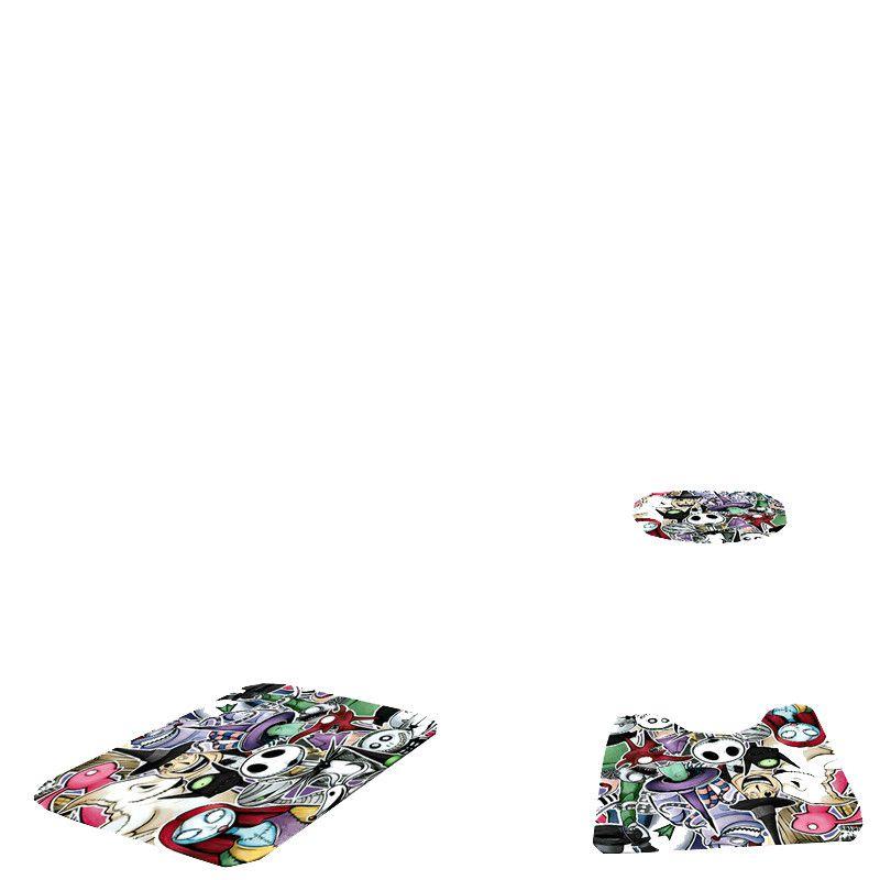 Soft And Comfortable The Nightmare Before Christmas Shower Curtain And Mat Set