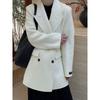 Womens Wool Blend Double-Sided Tailored Coat Mid-Length Single-Breasted Slim Fit Korean Style Winter Outerwear