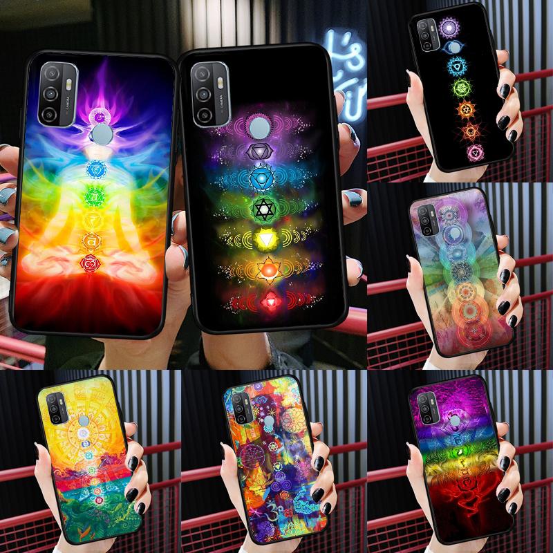 Mandala Chakra Yoga Case For Oppo A15 A16 A17 A52 A72 A76 A96 A54 A74 A94 A54S A57S A58 A78 A98 A57 A77 Cover
