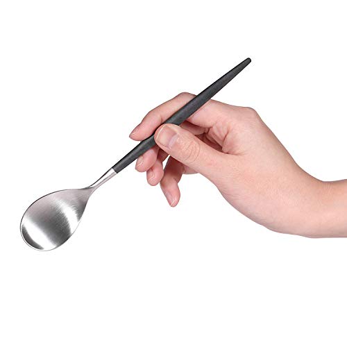 Cutipol MIO Black Silver Dessert Spoon MI08