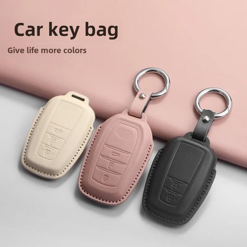 Качественный розовый чехол для ключа для Toyota Camry Asian Dragon Harrier RAV4 Corolla Leaping CHR Сумка-держатель для ключа из материкового Китая