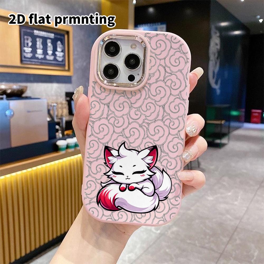 Phone Case: 2D flat design suitable for iPhone 18, 17, 16, 15, 14, 13 Pro protective case, couple style, squinty and lazy, Christmas and Halloween gif