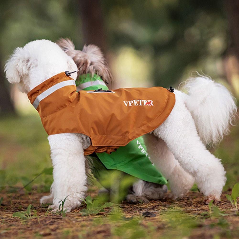 Adjustable Dog Raincoat Reflective Strape Dog Stormcoat For Small Medium Dogs
